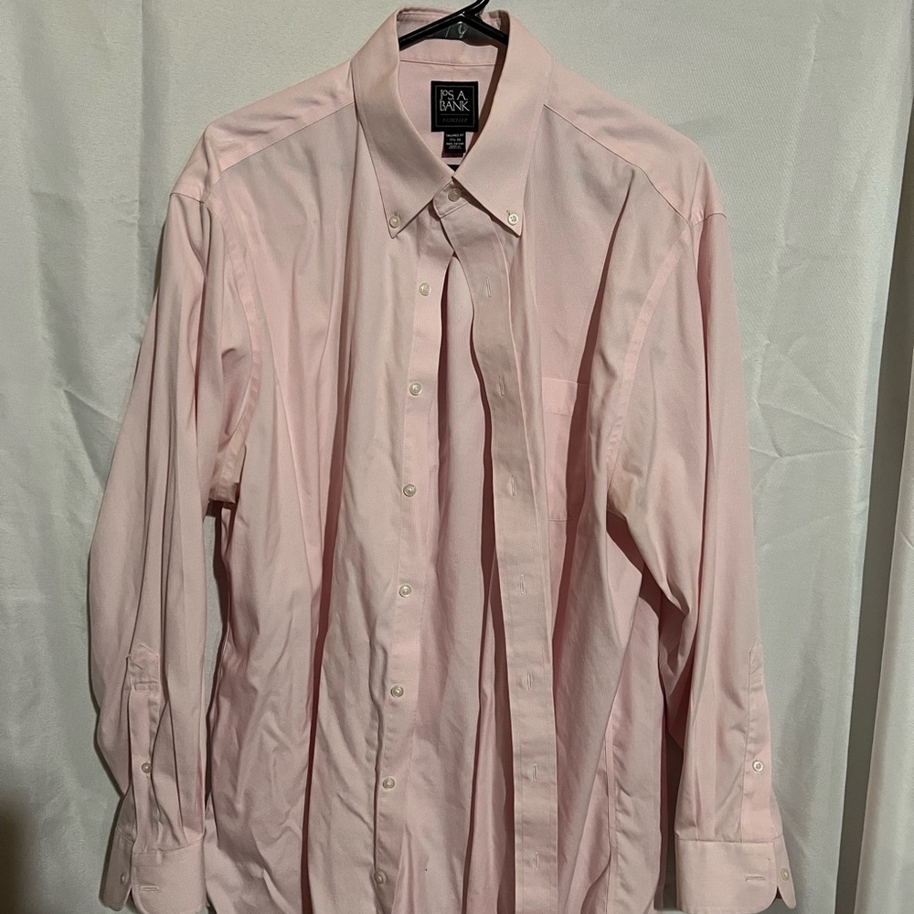 Jos. A. Bank Pink Dress Shirt Crisp Cotton